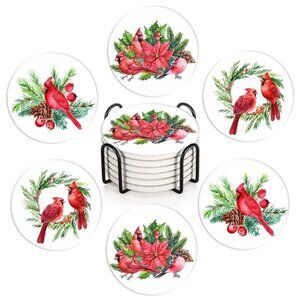 Stone Christmas Coaster, Set of 6